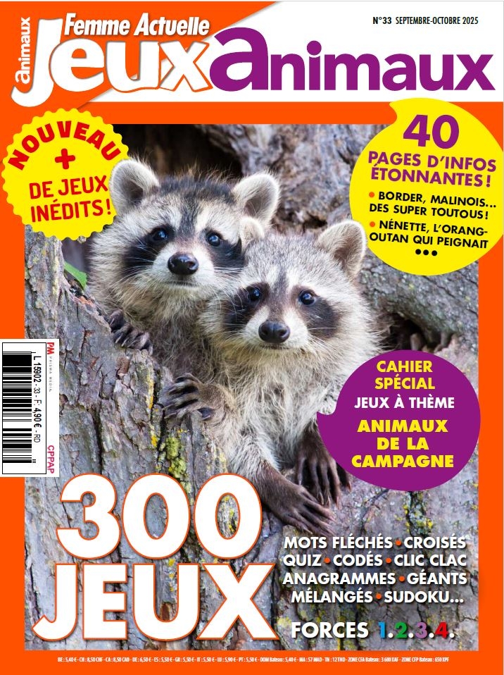 Femme Actuelle Jeux Animaux n°33