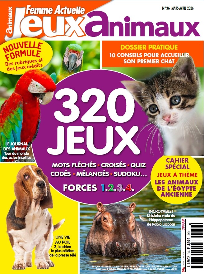 Femme Actuelle Jeux Animaux n°36